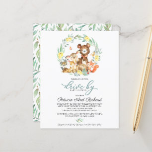 Papier Invitation de budget pour Baby Shower sur Woodland