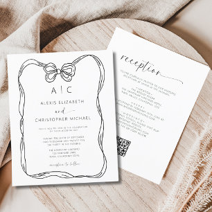 Papier Invitation de code QR noir et blanc Budget