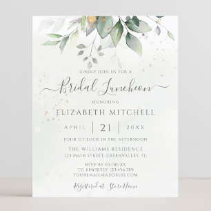 Papier Invitation de déjeuner de mariage à budget eucalyp