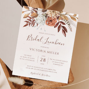 Papier Invitation de déjeuner de mariage bohème chic auto