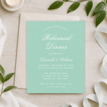 Invitation de dîner de répétition de budget vert m