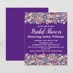 Papier Invitation de douche nuptiale budget Floral Boho v