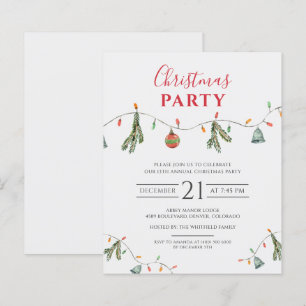 Papier Invitation de fête de Noël au bureau à petit budge