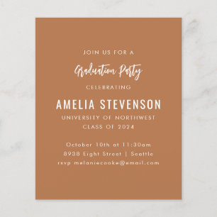 Papier Invitation de graduation moderne à petit budget en