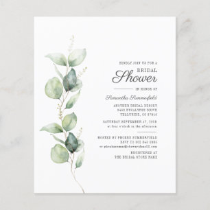 Papier Invitation de la douche nuptiale succulente Eucaly