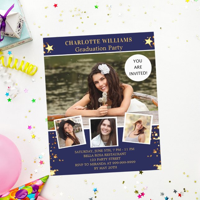 Papier Invitation de la fête de remise de diplômes de la  (Créateur téléchargé)