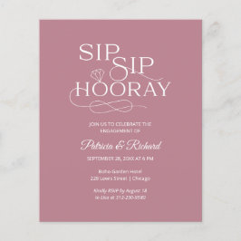 Papier Invitation de la partie d'engagement de l'heure Si