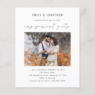 Papier Invitation de la partie d'engagement photo du scri