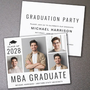 Papier Invitation de la soirée de graduation de MBA Budge