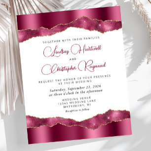 Papier Invitation de mariage avec carreaux de miroir bord