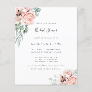 Papier Invitation de mariage bohème rose pas cher