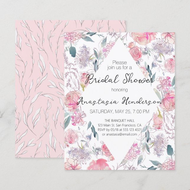 Papier Invitation de mariage BUDGET (Devant / Derrière)