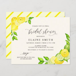 Papier Invitation de mariage Budget Citron Citron Vert Ci