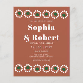 Papier Invitation de mariage Budget Mexican Fiesta Boho B