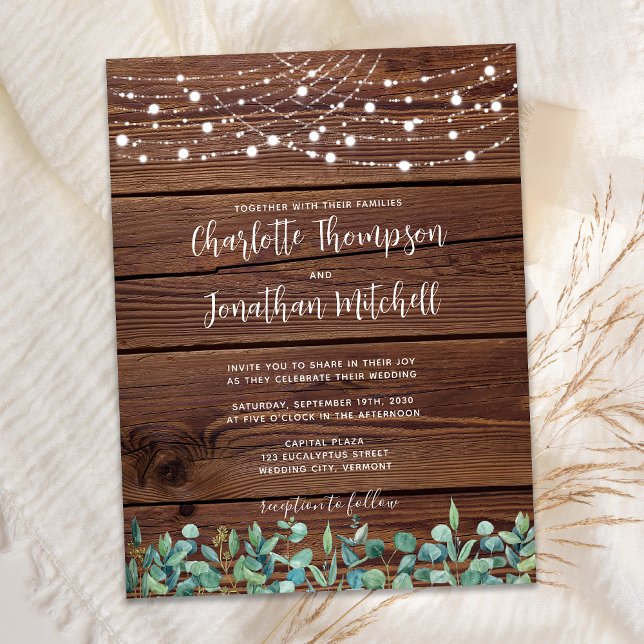Papier Invitation de mariage de code QR de la chaîne rust (Créateur téléchargé)
