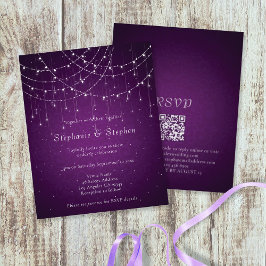 Papier Invitation de mariage du code QR de la chaîne viol