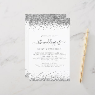 Papier Invitation de mariage du code QR de la Parties sci