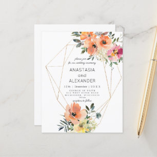 Papier Invitation de mariage économique et élégante.