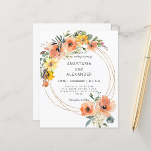 Papier Invitation de mariage économique et élégante.