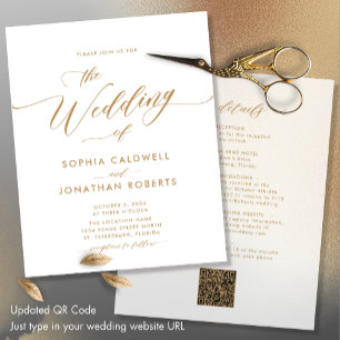 Papier Invitation de mariage Gold Budget mis à jour