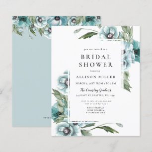 Papier Invitation de mariage pas chère florale poussiéreu