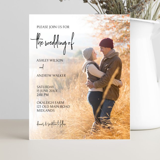 Papier Invitation de mariage photo budget (Budget photo wedding invitation )