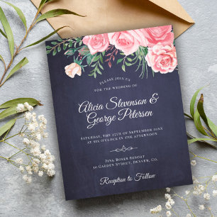 Papier Invitation de mariage rustique à petit budget avec