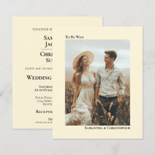 Papier Invitation de mariage simple et économique en ivoi
