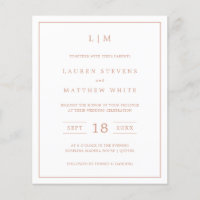 Invitation de mariage simple rose pastel bon march