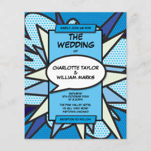 Papier Invitation de mariage sur bande dessinée moderne e