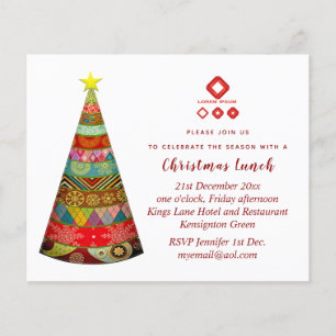 Papier Invitation de Noël d'entreprise (AJOUTER LOGO) Fol