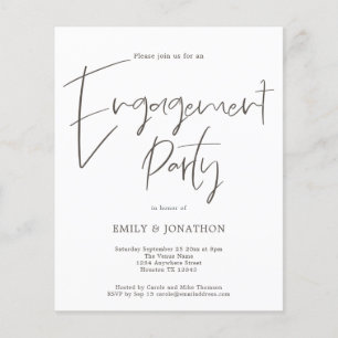 Papier Invitation de partie Engagement de script manuscri