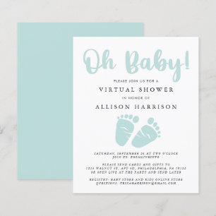 Papier Invitation de point de Baby shower virtuel budget