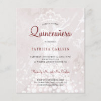Invitation de quinceanera moderne et économique en