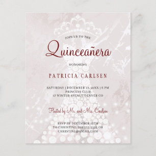 Papier Invitation de quinceanera moderne et économique en