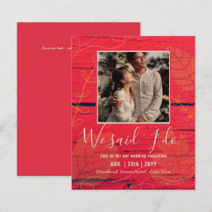 Papier Invitation de réception de mariage à petit budget 