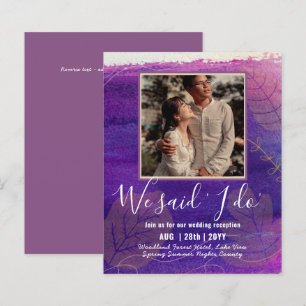 Papier INVITATION De Réception De Mariage BUDGÉTAIRE Avec