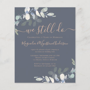 Papier Invitation de renouvellement Eucalyptus Vow Budget