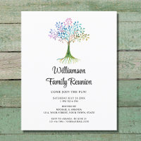 Invitation de réunion de famille Budget Family Tre