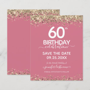 Papier Invitation de sauvegarde de budget pour le 60e ann