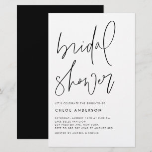 Papier Invitation de script manuscrit noir