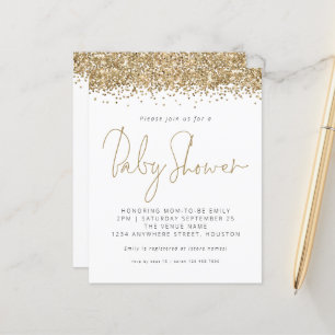 Papier Invitation du Baby shower de Parties scintillant d