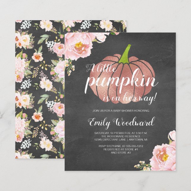 Papier Invitation du Baby shower du tableau de bord du Ci (Devant / Derrière)