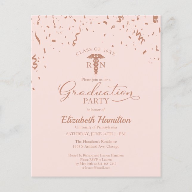 Papier Invitation du budget de l'École des sciences infir (Devant)