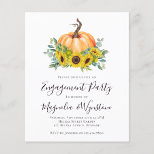 Papier Invitation du Citrouille du budget à l'automne