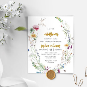 Papier Invitation du Fleur sauvage Boho Budget