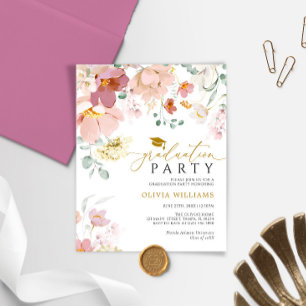 Papier Invitation du Fleur sauvage du budget à la fête de