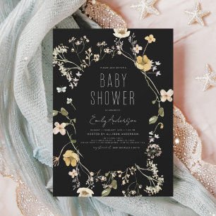 Papier Invitation du Fleur sauvage du budget Boho Baby sh