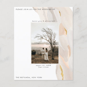 Papier Invitation du Mariage photo Abstrait Budget