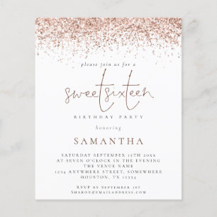 Papier Invitation du Sweet sixteen de Parties scintillant